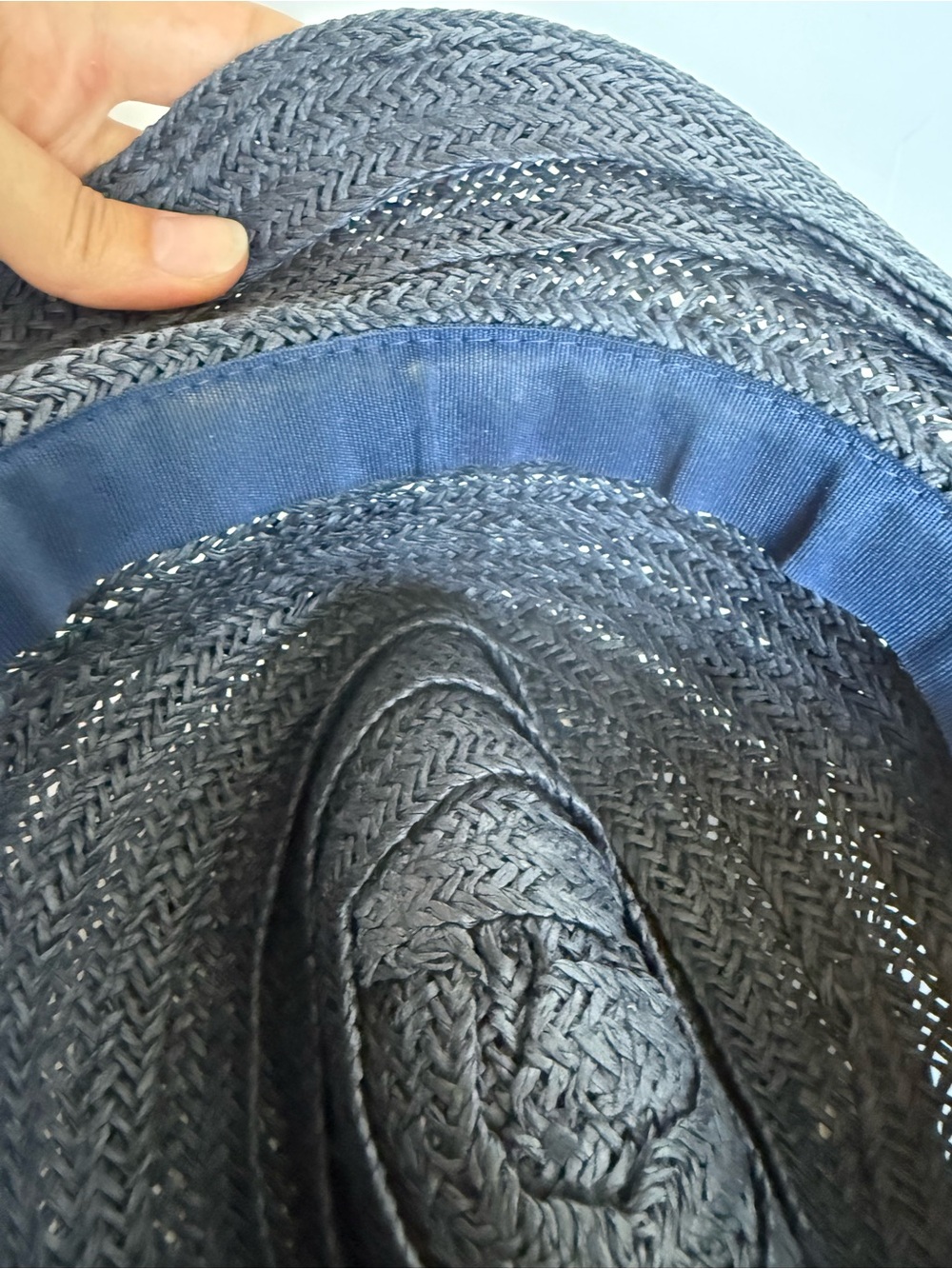 Sarajane Sun Hat with Braided Trim - Black - Picture 5 of 9